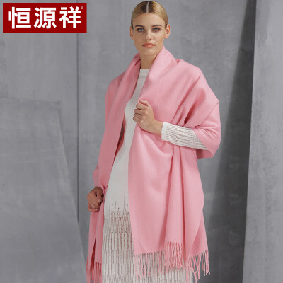 

Hengyuanxiang wool thickening long classic tassel autumn&winter scarf warm&comfortable ladies scarf shawl two with 50M17306 pink