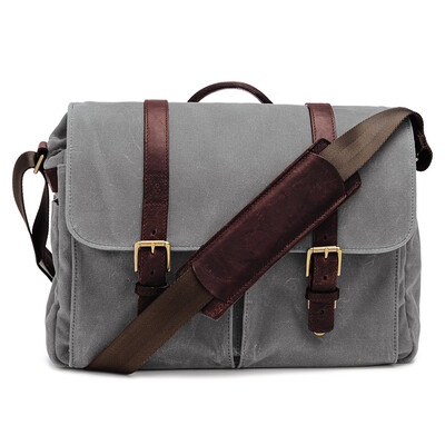 

ONA 013GR The Brixton Shoulder Skew SLR Camera Bag Professional Camera Bag Casual Canvas Handmade Classic Gray