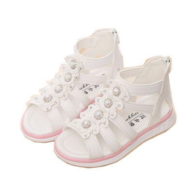 

New Children Beach Shoes Summer Style Kids Roman Sandals Girls Princess Roman Shoes Students Shoes