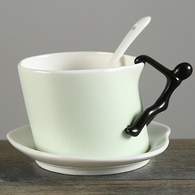 

By EDO Creative Coffee Cup Set Cup and Saucer Ceramic Cup Glaze Green TH6016
