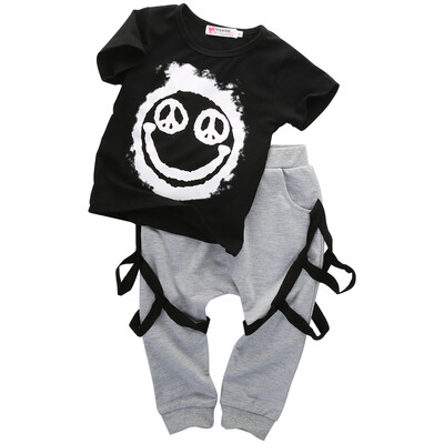

Toddler Kids Baby Boys Tops T-shirt Pants Harem 2PCS Outfits Set Clothes 1-6Y