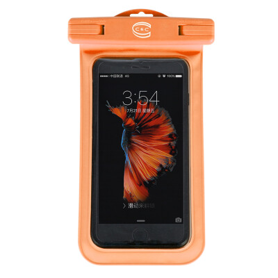 

C & C Cell Phone Waterproof Bag Apple 7 / 6plus Diving Set Universal Swimming Spa Photo Touch Screen Waterproof Case 6s Rainproof Orange