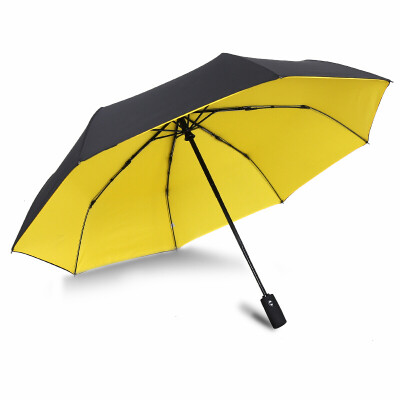 

Come on a double automatic umbrella from self-closing automatic Folding Windproof Umbrella Men's Business Three Folding Yellow