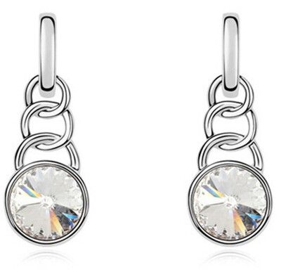 

Fashion Austrian Crystal Jewelry Drop Earrings For Women Evening Party Jewelry 9804