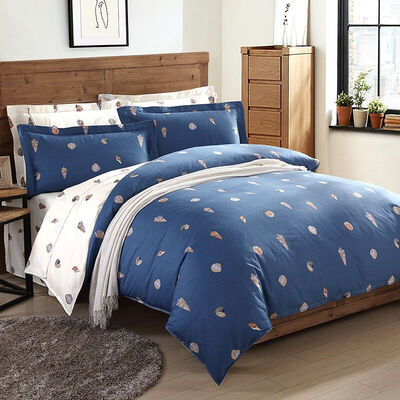 

Jiuzhou deer home high-density high-density four-piece cotton bed twill printing double sets of conch love 15 18 m bed