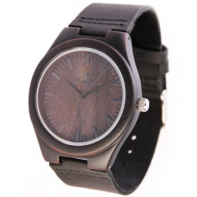 

Fashion Luxury Natural Handmade BlackWood Watch Ebony wooden Watches Business waterproof men's watches quartz watch