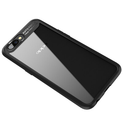 

Лок (ROCK) OPPO r11 телефон оболочки защитный рукав прозрачный кристалл цвет твердые и мягкие оболочки / R11 черного силикона оболочки