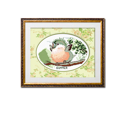 

embroider DIY DMC Cross stitchSets For Embroidery kits fat birds spring summer autumn&winter factory direct sale