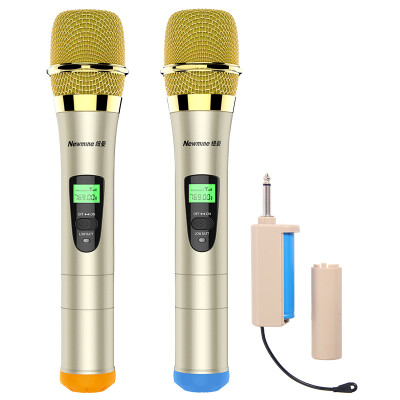 

Newman NM-007 wireless microphone adjustable frequency wireless microphone computer karaoke conference microphone outdoor portable two-handed wheat