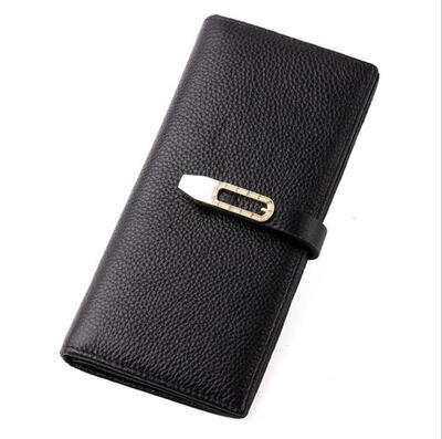 

New lady long paragraph leisure wallet 2017 lock leather handbag simple large-capacity trendy wallet female bag