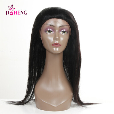 

360 Straight Lace Frontal Brazilian Virgin Straight Hair Natural Black