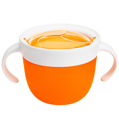 

Munchkin baby cutlery infant child leakage prevention spill-proof food supplement box McKenzie with super soft cover snack cup 10789 random color