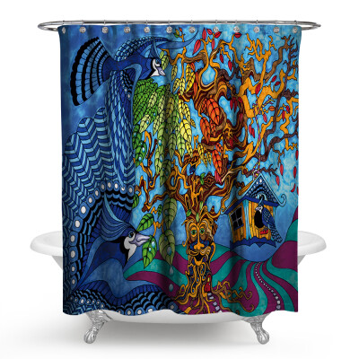 

Fabric Shower Curtain Nature Artwork Decor