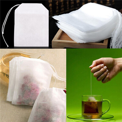 

Cntomlv 100pcs / много teabags 5.5 X 7cm пакетиков с запахом пустой строки залечить печать фильтр документ для травы байхового ча