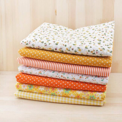 

7pcs 50 см x47cm-50cm простой тонкий лоскутное хлопка ткань цветочные серии одеяло обаяние четверти добби связке шитья