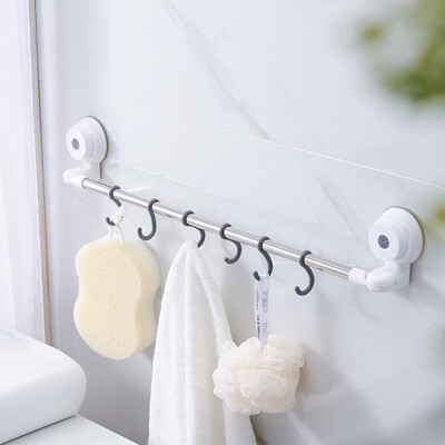 

Shunmei hook seamless suction cup bathroom kitchen hook door hanging hook hook free punching wall mount rack can be rotated 50cm SM-1604