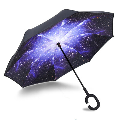 

Cmon Double-layer Umbrella Men long handle C-type umbrella B015