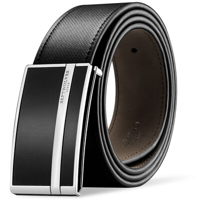 

Seven wolves SEPTWOLVES mens belt business trend leather youth belt buckle casual pants belt 7A727000600-03 black