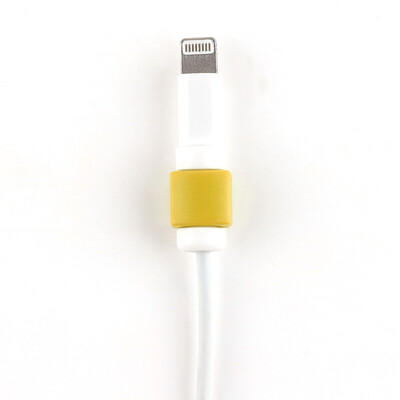 

SENDIO mobile phone data cable anti-breaking protective cover iPhone Apple 6s Plus 5s iPad Air mini rechargeable cable data cable protector yellow