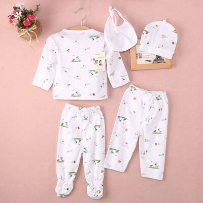 

5Pcs Newborn Baby Boys Girls Cotton Outfit T-Shirt Pant Infant Clothes Set 0-3M
