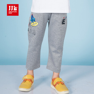 

JJLKIDS Partner Club Children's Wear Pants Autumn Children's Casual Pants Cartoon Pants Pants BQZ73010-2 Black 130