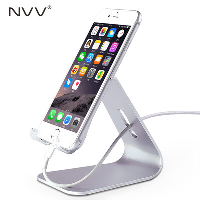 

NVV S-P1 aluminum alloy mobile phone bracket micro-suction&base care dual-use desktop lazy stent Apple Huawei millet general
