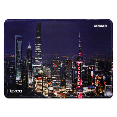 

Appropriate cool EXCO Shanghai impression wrapping mouse pad large home office precision lock the bottom of the non-slip gaming mouse pad night CUL17001-06 A4