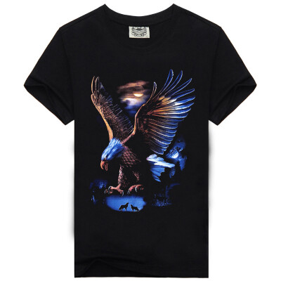 

Mens Black 3D Graphics Printed Rock Skull Pattern Short Sleeve T-Shirt Top Tee Shirt M-XXXLFlying Eagle