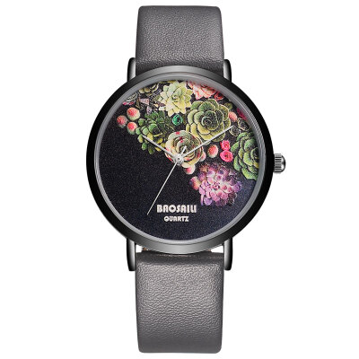 

BAOSAILI Floral Clocks Charm Ladies Girls Dress Wristwatches Flower Pattern Case Red Sexy Women Watch