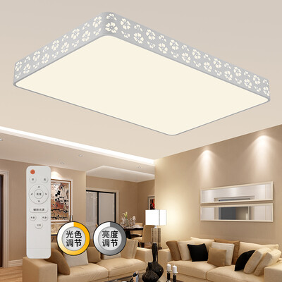 

HD LED Living Room Ceiling Light Modern Simple Lighting Lighting Remote Control Promise Dimming Color Temperature Long Side Snowflake 116W