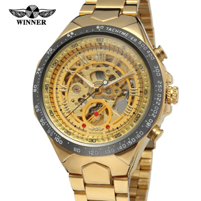 

T-Winner Mens Mechanical Watch 2017 New Luxury Trendy Automatic Movt Stainless Steel Band Wristwatch