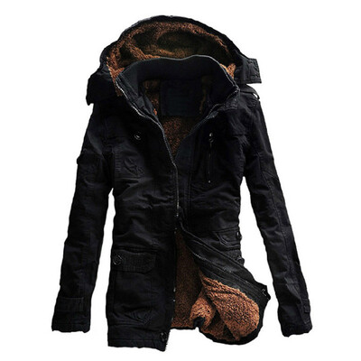 

Winter thick padded parka men jacket coat Russian wadded hooded casual warm snow windbreaker overcoat male jacket