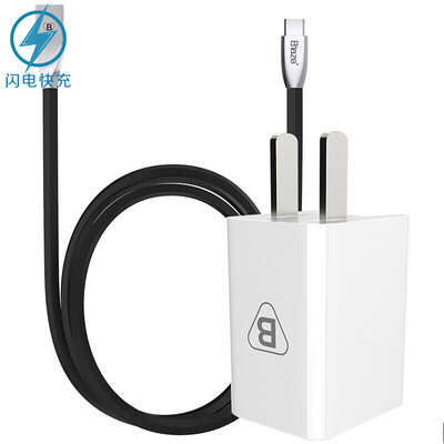 

BIAZE USB30 fast charge 9V 2A mobile phone charger M10 Type-c data cable zinc alloy 12 m black K8 support Huawei P9 mate9 millet 4C 5