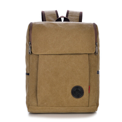 

High Quality Mens Backpacks men solid zipper cover vintage canvas backpack bag mochilas masculinas rucksack bagpack school bags