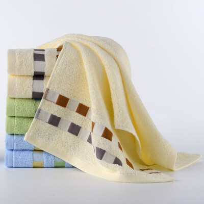

Vosges jade cotton towel 2 loaded with long-tailed rabbit couple striped wash towel 34 72cm red blue