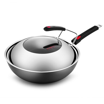 

Jingdong Supermarket Cooking the king&39s wok no stick pan 30cm no oil smoke cover pot pot with induction cooker gas gas stove fire fire general stir-fry pot pot lid gift wooden wok WG46512