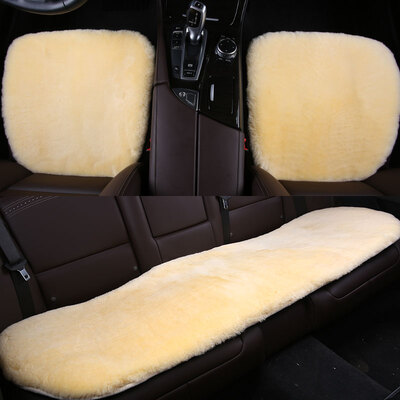 

Antarctic people nanjiren wool cushion short hair shearing cushion winter car seat cushion pad seat car dual-use whole leather luxury three-piece fashion rice