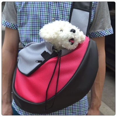 

Cntomlv Pet Carrier Carrying Cat Dog Puppy Small Animal Sling Front Carrier Mesh Comfort Travel Tote Shoulder Bag Pet Backpack