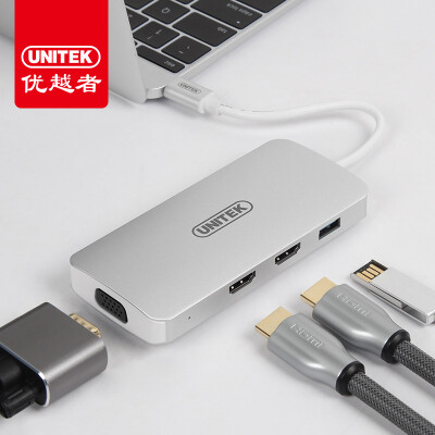 

Улучшенный человек (UNITEK) С-типа трансфицируют HDMI + VGA USB-C PD с зарядки док-станция концентратор HUB Macbook Apple, адаптер TV видеопроектор Y-9116SL