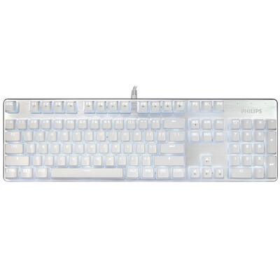 

Philips PHILIPS SPK8401SQW 104-button single optical mechanical keyboard pluggable green axis silver