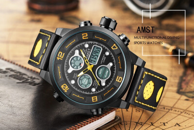 

Fashion Luxury Top Brand Men Waterproof Military Sports Watches Men's Quartz Analog Leather Wrist Watch