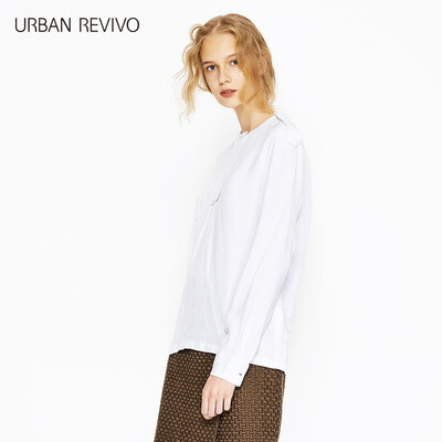 

UR Women's Sleeve Long Sleeve Simple Commuter Blouse WE40R2CN2000 White M