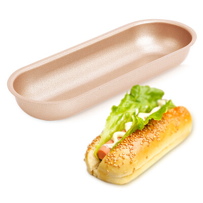 

Jingdong supermarket learn kitchen CHEF MADE gold 7 inch non-stick hot dog mold oval long bread tulips mold 2 installed WK9105