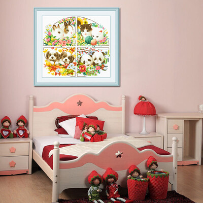 

embroider DIY DMC Cross stitchSets For Embroidery kits Four seasons small animal factory direct sale