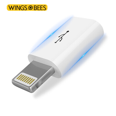 

Beewing Android Apple adapter adapter Micro USB to Lightning charging cable support iphone56s78 Plusipad AIR mini white