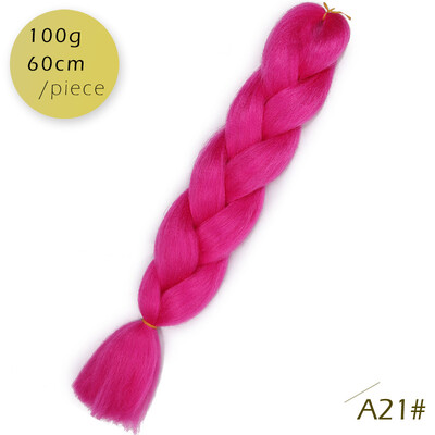 

AISI HAIR Ombre Kanekalon Braiding Hair Extensions 24inch 100g Synthetic Jumbo Braids Hair Fiber Pink Purple Blue Green 1pce