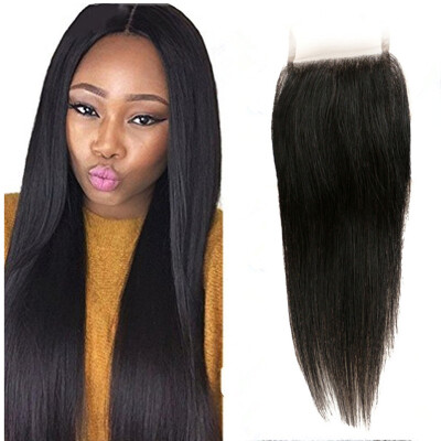 

Brazilian Straight Lace Closure Natural Color 44 Brazilian Straight Hair Closure Free Part Lace Closure