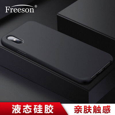 

Freeson Apple iPhoneX / 10 Mobile Shell Case Apple X / 10 Liquid Silicone Shockproof Case Black Touch