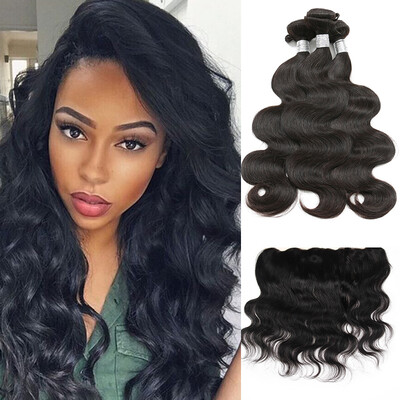 

Dream Diana Hair Brazilian Body Wave 3 Bundles Lace Frontal Closure With Bundles Wet And Wavy Virgin Brazilian Hair Cheap Hair