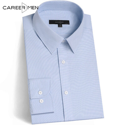 

CareerMen Men's Fashion Slim Fit Non Iron Jacquard Spread Collar Simple Elegance Business Long Sleeve Dress Shirt